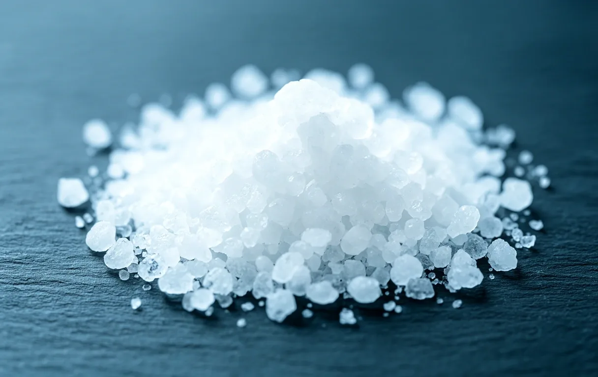Creatine powder macro detail